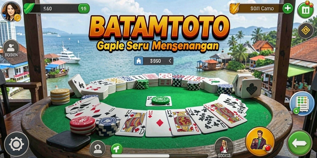 Tampilan seru gameplay Gaple di BATAMTOTO.