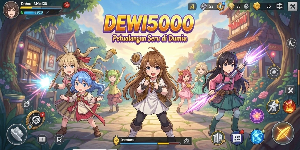 Tampilan gameplay DEWI5000 yang menarik dan penuh aksi.