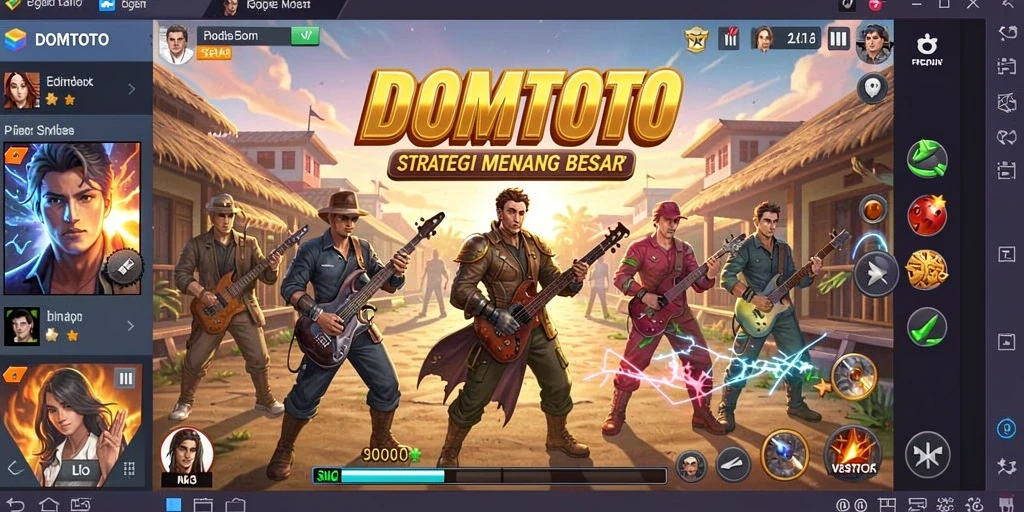 Gameplay DOMTOTO yang menampilkan pertarungan strategi yang epik.