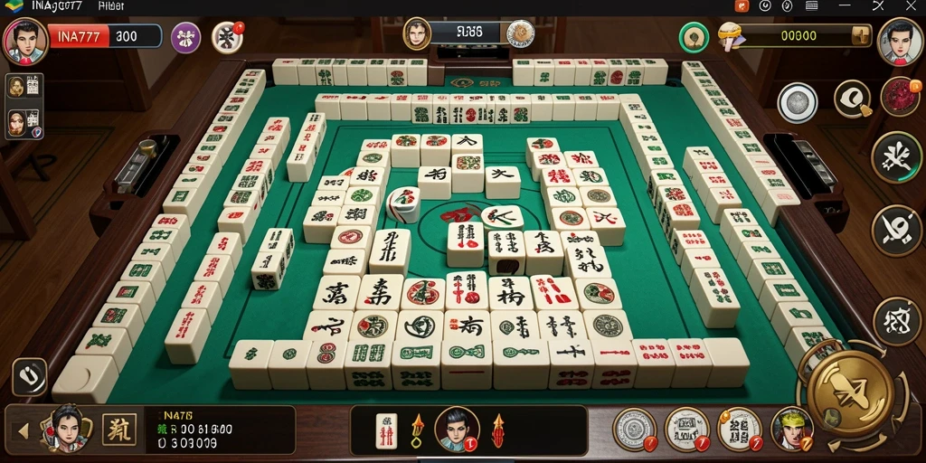 Tampilan menarik dari gameplay Mahjong di INA777.