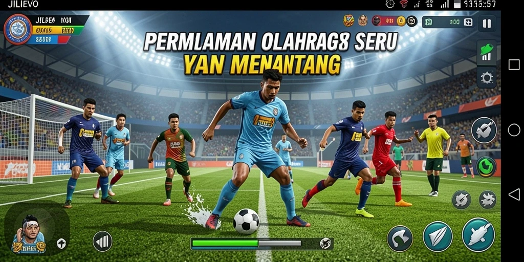 Tampilan gameplay seru dari JILIEVO dalam pertandingan olahraga.
