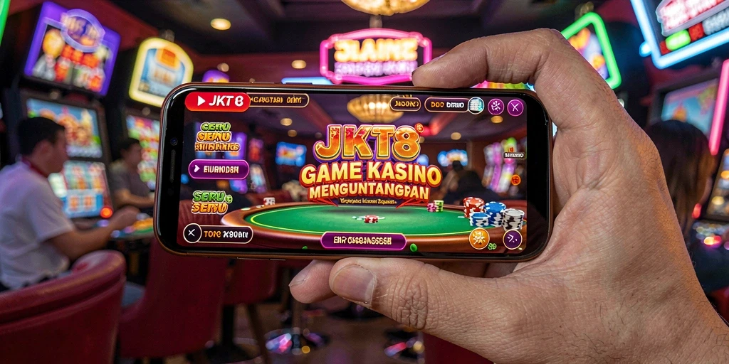 Tampilan gameplay JKT8 dengan fitur Kasino yang menarik.