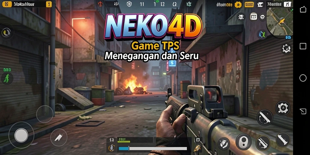 Menampilkan aksi seru dalam gameplay TPS NEKO4D.