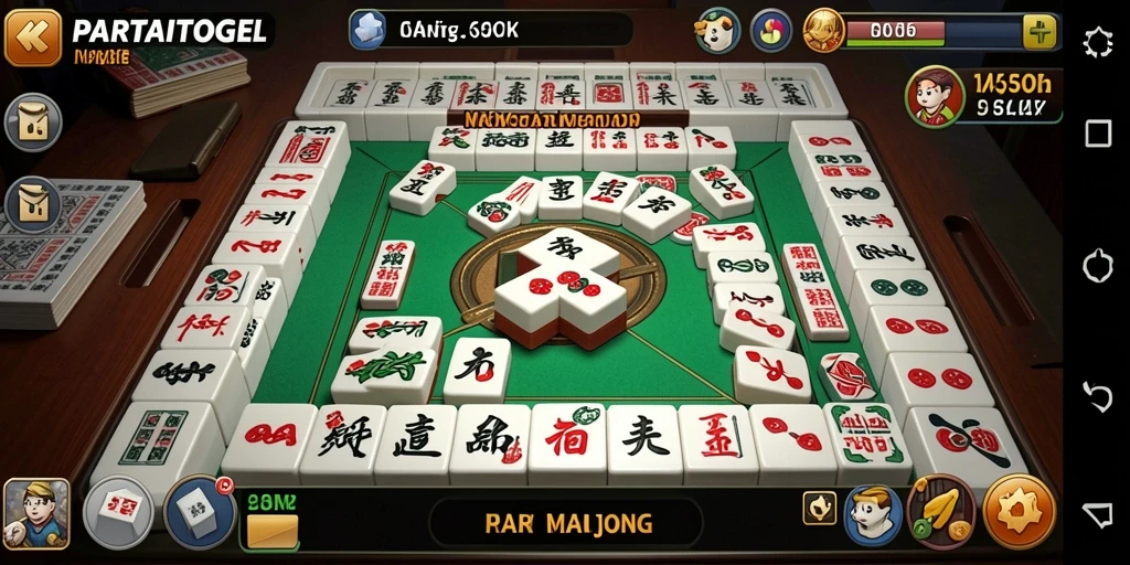 Tampilan screenshot PARTAITOGEL menyoroti aksi seru dalam permainan Mahjong.