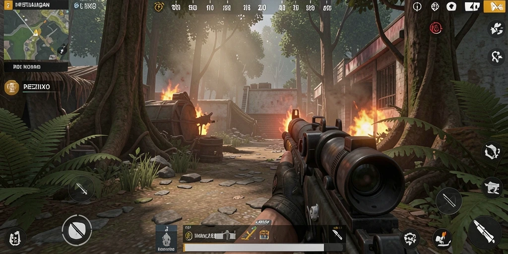 Tampilan gameplay seru di <strong>REZIXO</strong> dengan aksi penuh adrenalin.