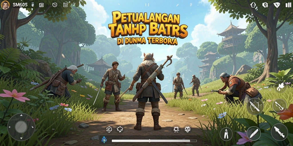 Tangkapan layar SM605 yang menunjukkan kegembiraan dalam eksplorasi dunia terbuka.