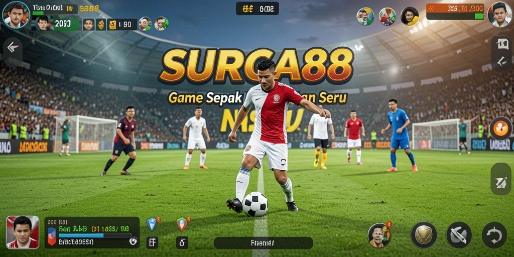 Gameplay SURGA88 yang menegangkan dalam pertandingan sepak bola.