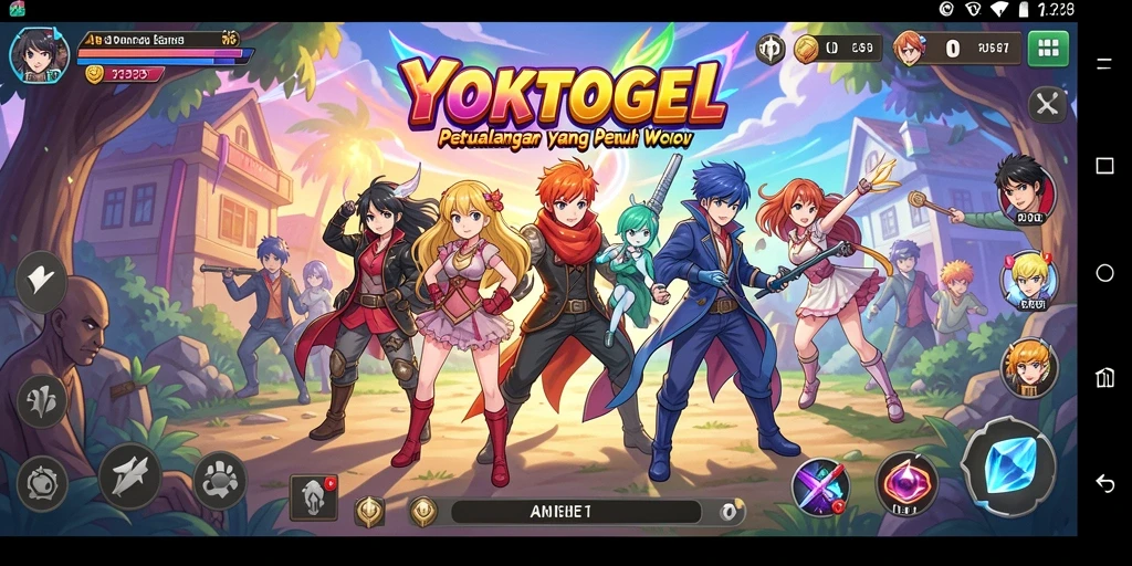 Tampilan gameplay menarik dari YOKTOGEL dengan karakter anime.