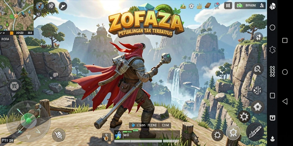 Gameplay ZOFAZA yang menakjubkan di dunia terbuka yang luas.