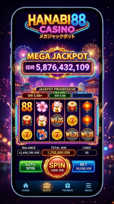 Tampilan antarmuka hanabi88 yang bersih dan sederhana.